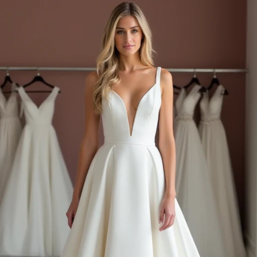 White Princess Wedding Dress for Winter Brides Wanting a Grand Gown - Image 4