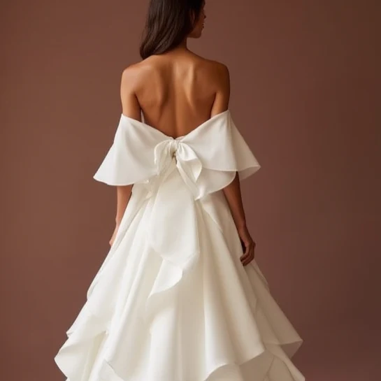 White Princess Wedding Dress with a Corset Bodice for a Flattering Fit - Image 5