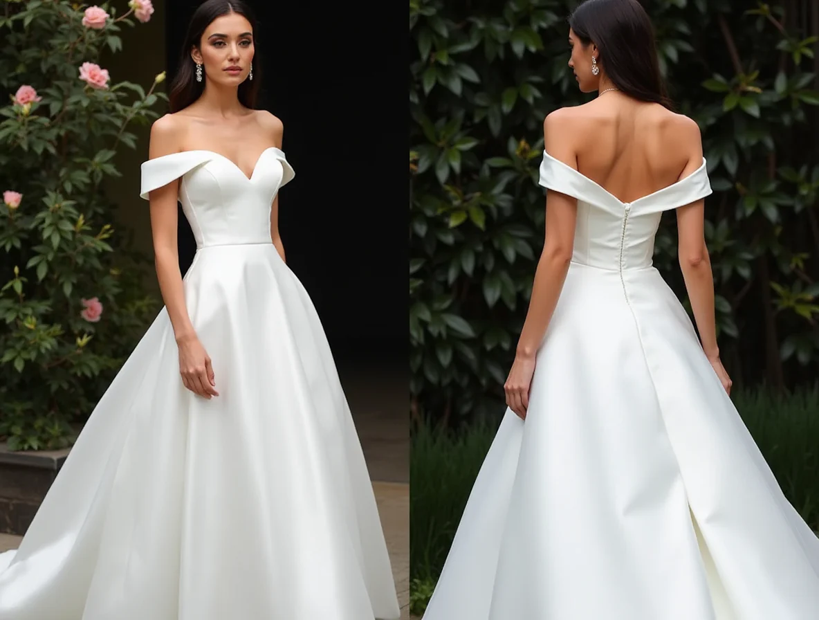 Princess Wedding Dress with Floral Appliqués for a Romantic Touch