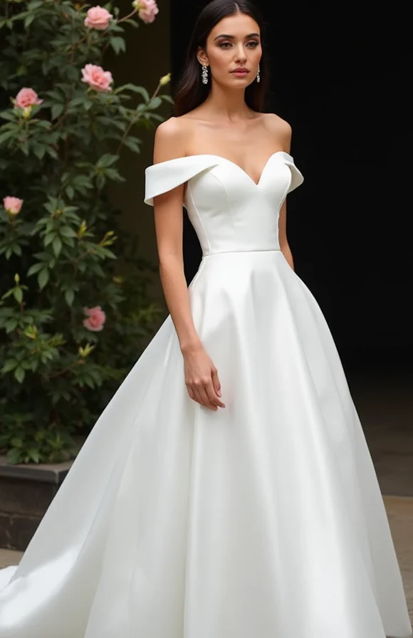 Princess Wedding Dress with Floral Appliqués for a Romantic Touch - Image 2