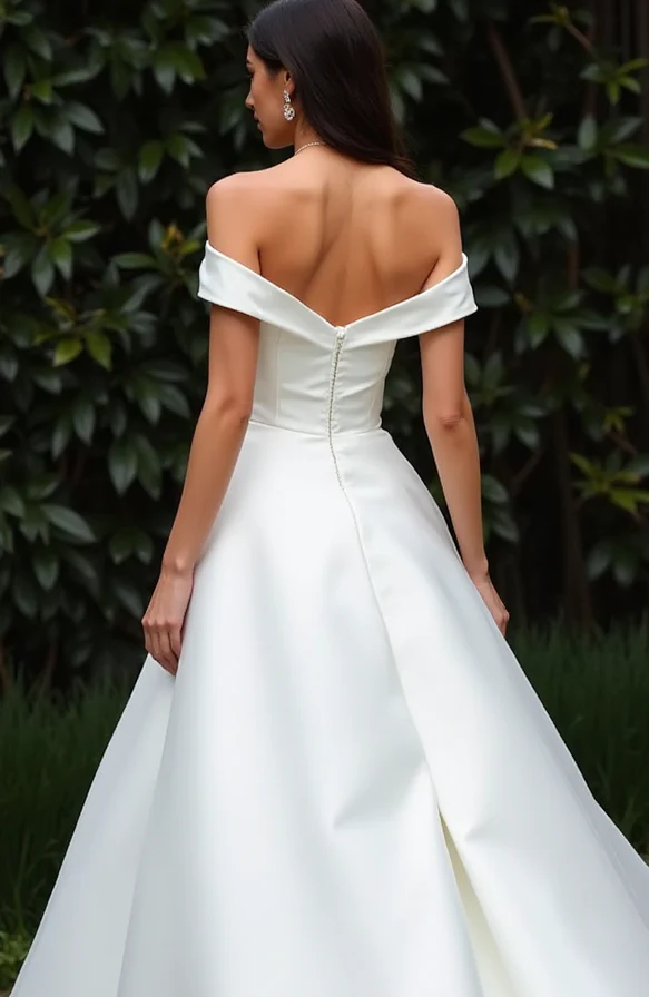 Princess Wedding Dress with Floral Appliqués for a Romantic Touch - Image 3