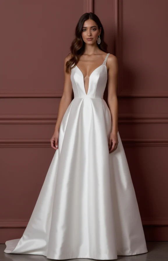 Princess Wedding Gown with a Long Train for a Stunning Entrance - Image 4