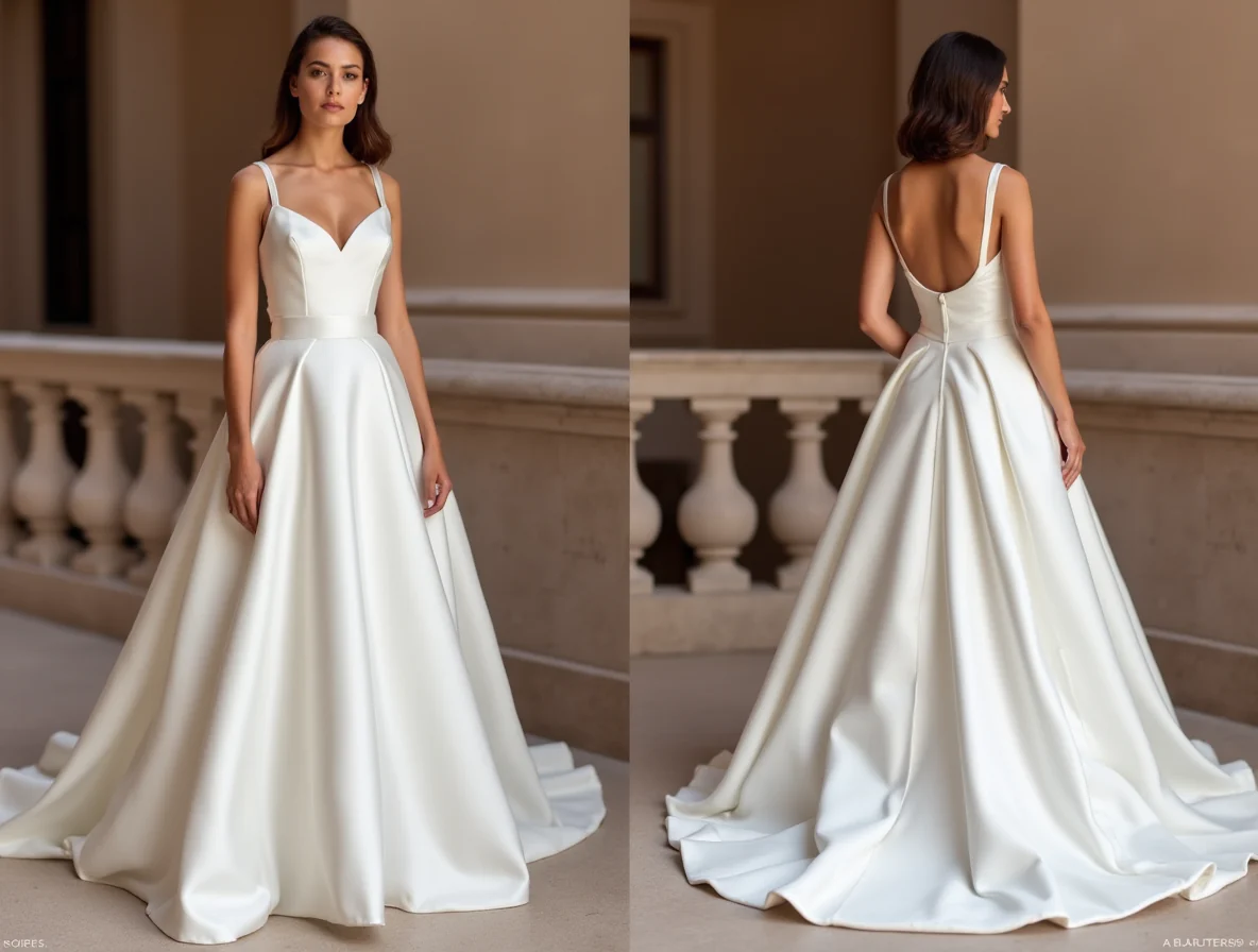 Princess White Wedding Dress for Plus Size Brides Wanting a Royal Silhouette