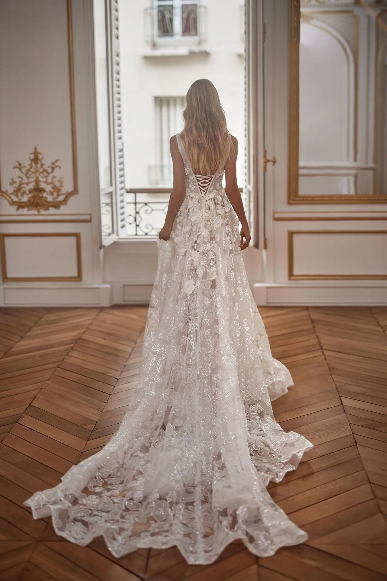 Fairy-like A-Line Semi-Transparent Wedding Dress Vestido De Novia Bridal Gown Court Train Princess Modern Mermaid Bow Satin - Image 2
