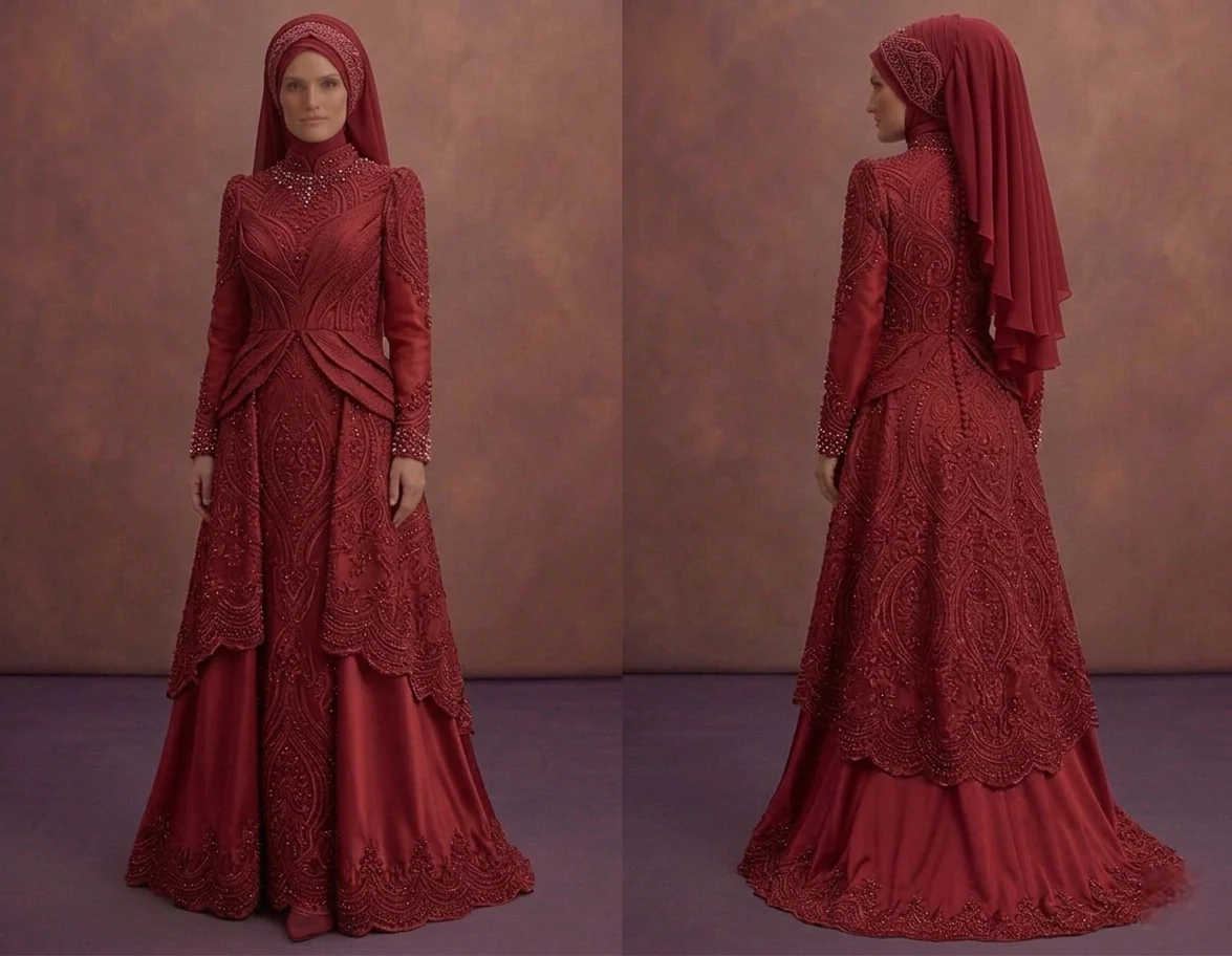 Red Best Muslim Prom Dresses for Teens – Stylish & Covered