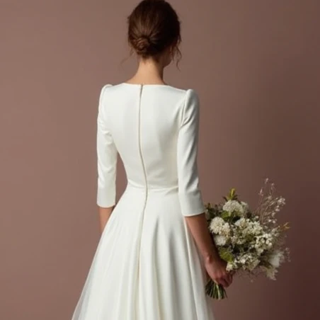 Regal White Princess Wedding Gown with a Chapel Train for a Majestic Look - Image 5