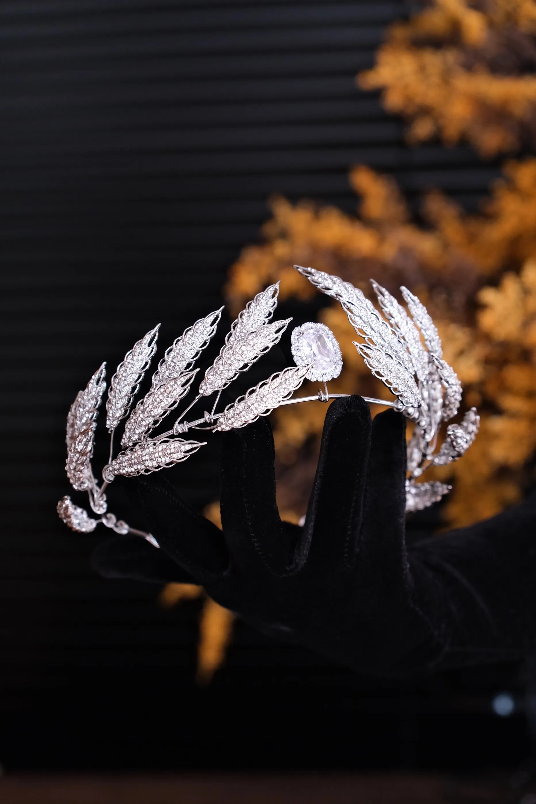 Rhinestones Zircon Tiaras and Crowns Leaf Crystal Diadem Brides Prom Pageant Headband Wedding Accessories Bridal Hair Jewelry - Image 2