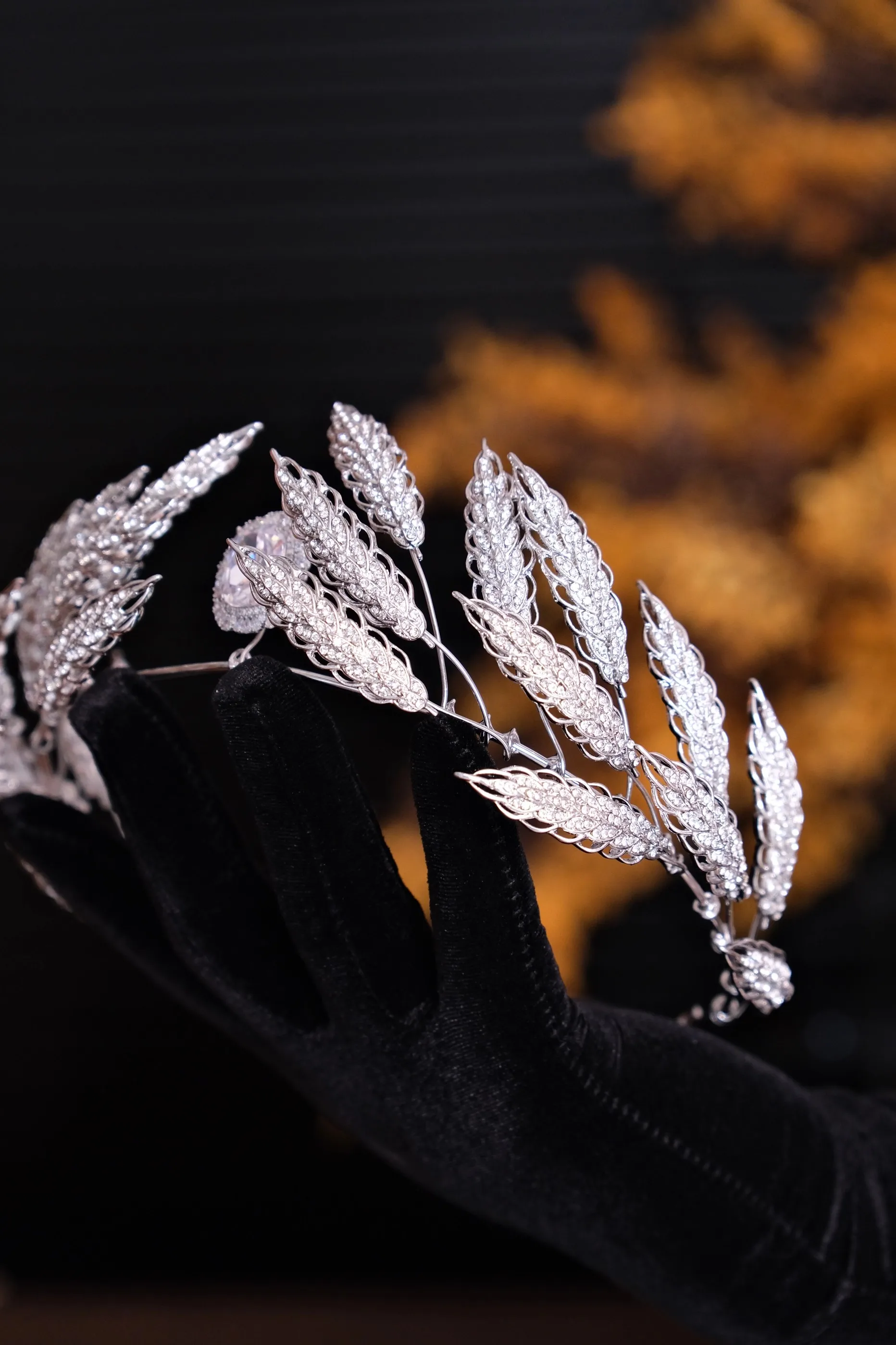 Rhinestones Zircon Tiaras and Crowns Leaf Crystal Diadem Brides Prom Pageant Headband Wedding Accessories Bridal Hair Jewelry - Image 4