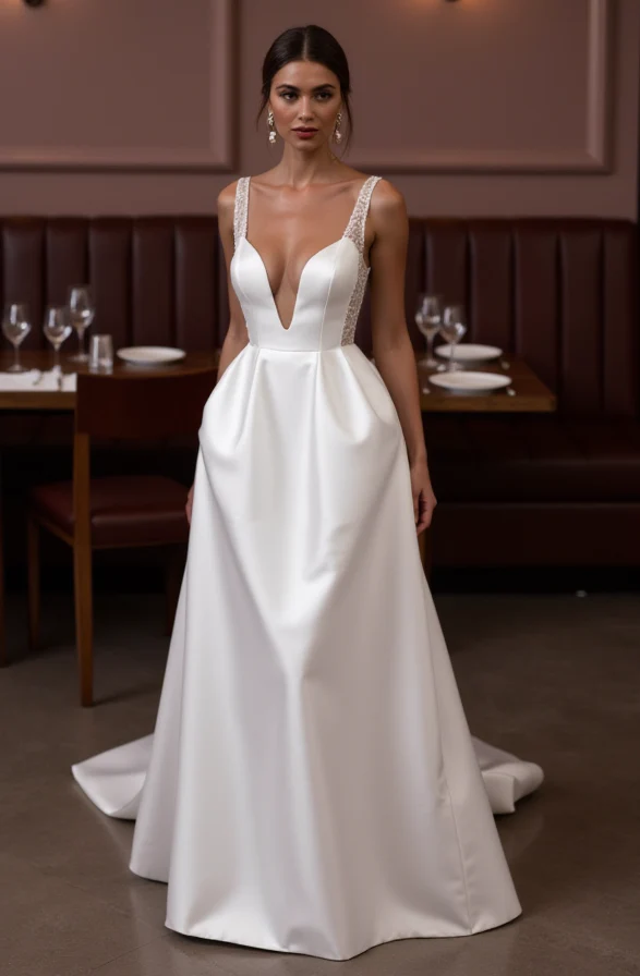 Romantic A-Line Bridal Gown with a Timeless Design - Image 4