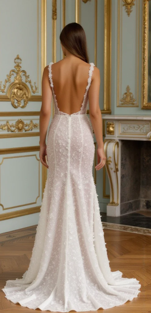 Romantic A-Line Gown with a Flowing Chiffon Skirt - Image 3