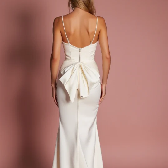Romantic A-Line Wedding Dress with a Draped Bodice for a Soft Look - Image 2