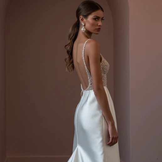 Romantic A-Line Wedding Dress with Long Sleeves for a Winter Wedding - Image 5