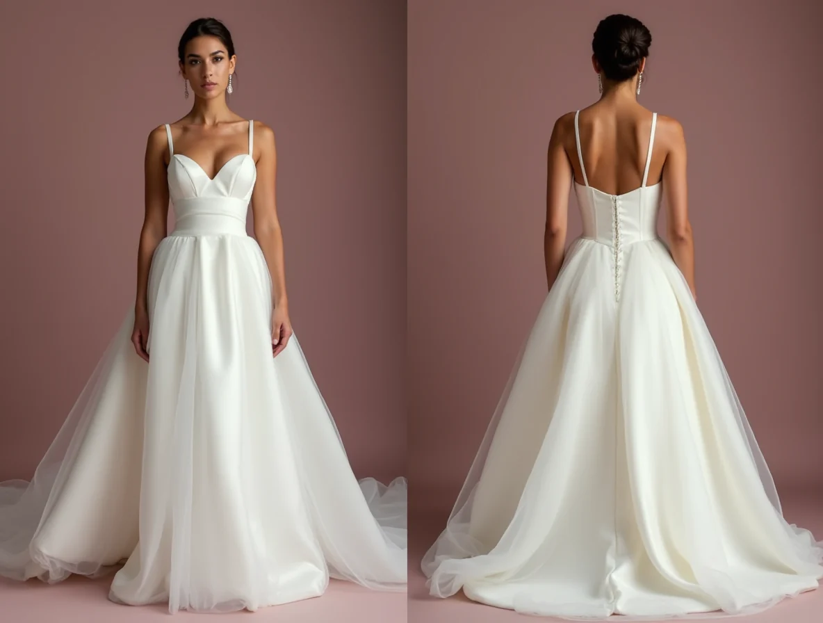 Romantic White Princess Wedding Dress with Layers of Tulle for a Dreamy Look
