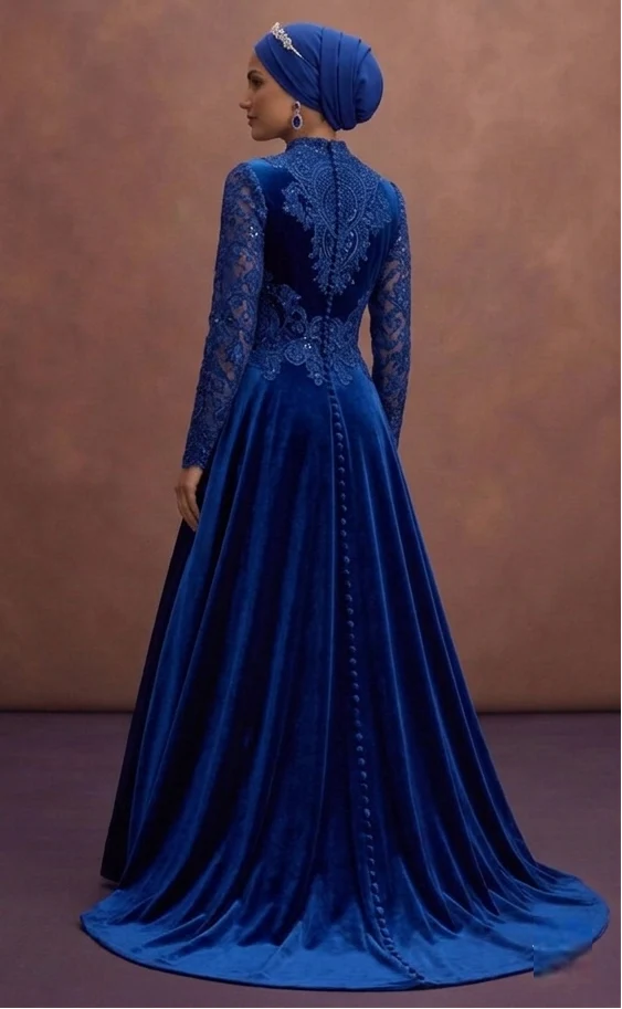 Royal Blue Muslim Prom Dresses – Bold & Sophisticated - Image 3
