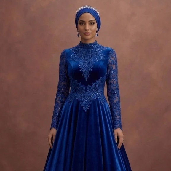 Royal Blue Muslim Prom Dresses – Bold & Sophisticated - Image 4