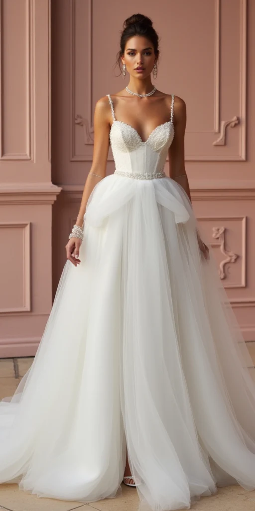 Royal-Inspired Princess Wedding Dress with Stunning Embellishments - Image 2
