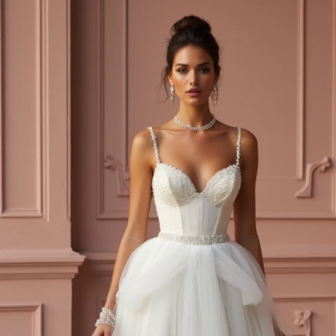 Royal-Inspired Princess Wedding Dress with Stunning Embellishments - Image 4