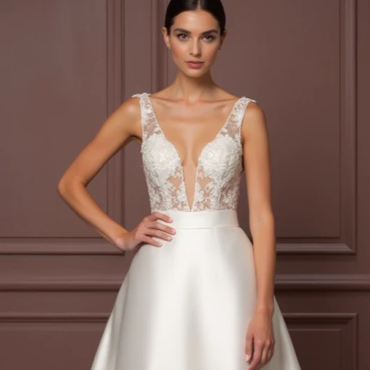 White Royal Princess Wedding Dress with Luxurious Details for a Majestic Look - Image 4