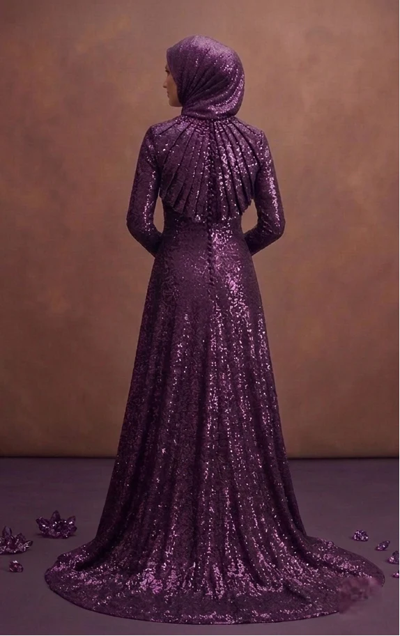 Sequin Muslim Prom Dresses – Modest Glam for Prom Night - Image 3