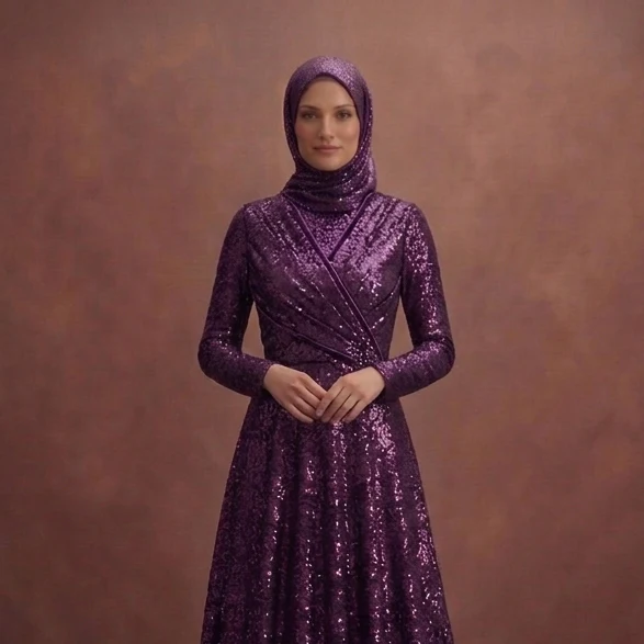 Sequin Muslim Prom Dresses – Modest Glam for Prom Night - Image 4
