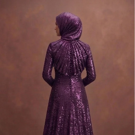 Sequin Muslim Prom Dresses – Modest Glam for Prom Night - Image 5