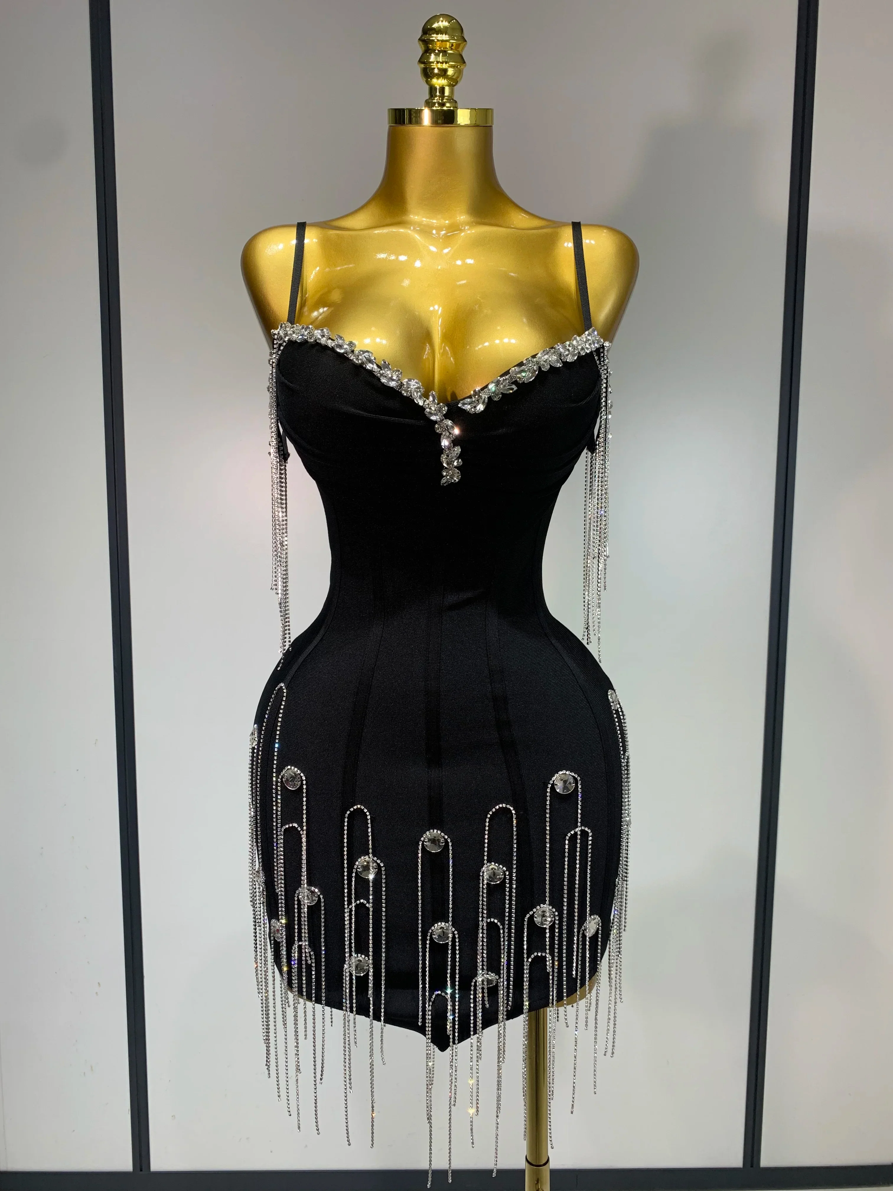 Sexy Backless Spaghetti Strap Bodycon Sleeveless Bandage Dress Elegant Prom Gown Club Evening Party Luxury Birthday Dresses - Image 7