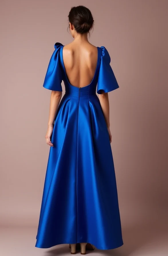 Sexy Blue Evening Dress and Prom Gown with a Slit for a Bold, Edgy Look - Image 3