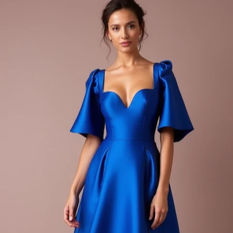 Sexy Blue Evening Dress and Prom Gown with a Slit for a Bold, Edgy Look - Image 4