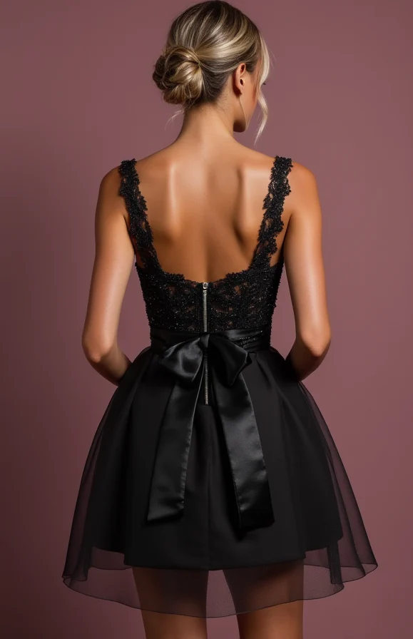 Sexy Black Evening Dress & Prom Gown with High Slit and Off-Shoulder Design - Image 3