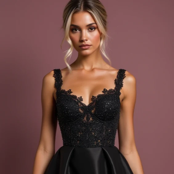 Sexy Black Evening Dress & Prom Gown with High Slit and Off-Shoulder Design - Image 4