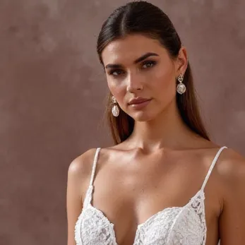 Sexy Mermaid Wedding Dress with a Deep V-Neck for a Bold Bridal Style - Image 4