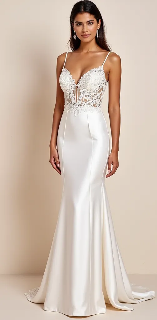 Sexy Mermaid Wedding Dress with a Luxurious and Elegant Aesthetic - Image 2