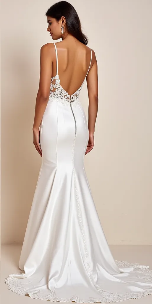 Sexy Mermaid Wedding Dress with a Luxurious and Elegant Aesthetic - Image 3