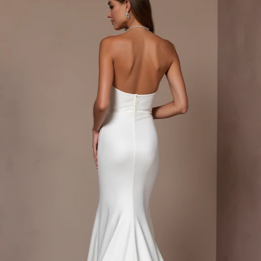 Sexy White Mermaid Wedding Gown with an Off-the-Shoulder Neckline for a Romantic Touch - Image 5