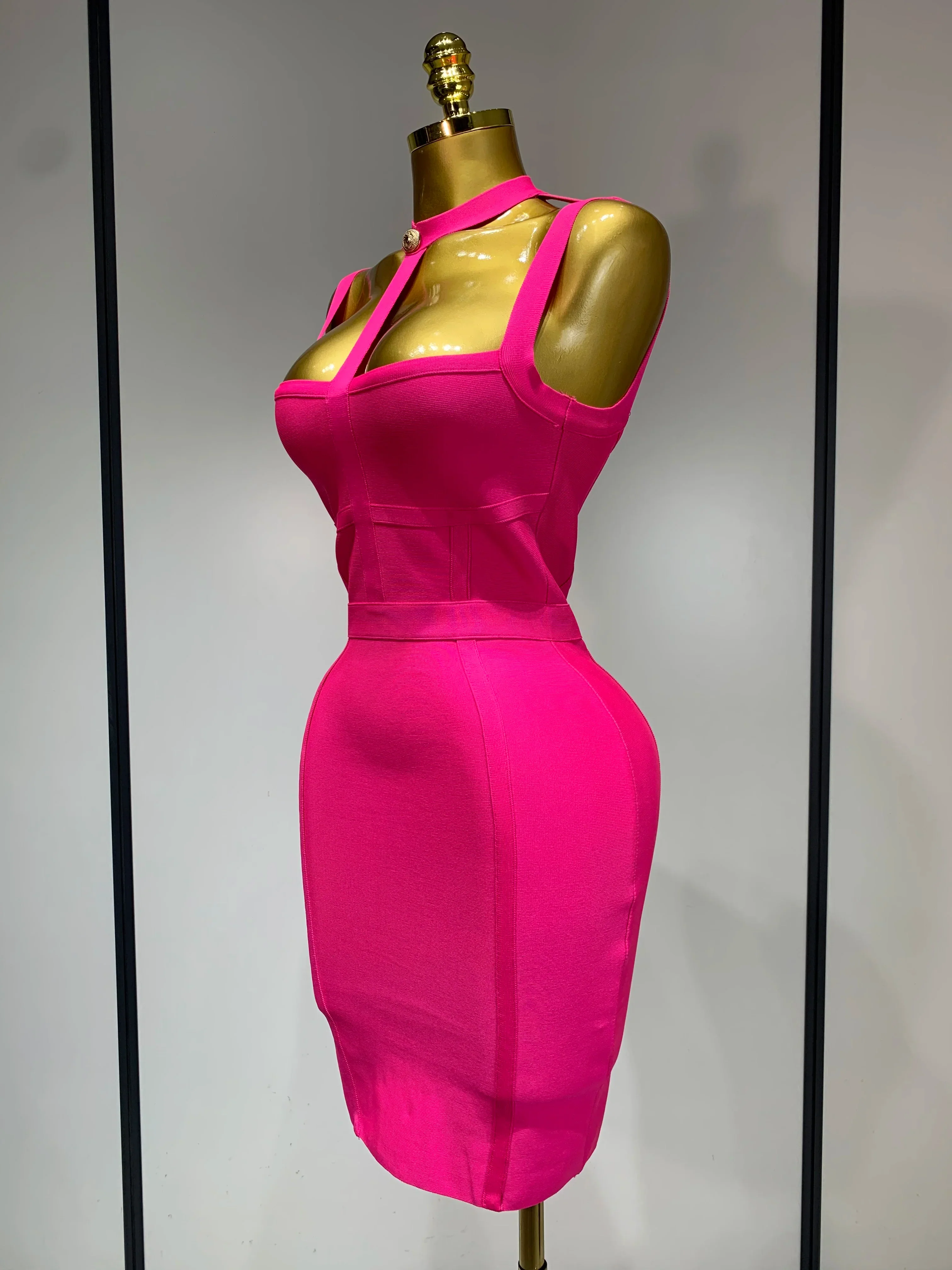 Sexy Mini Bodycon Club Party Dress Women Spaghetti Strap Bandage Dresses Short Slim Elegant Evening Party Birthday Dresses - Image 2