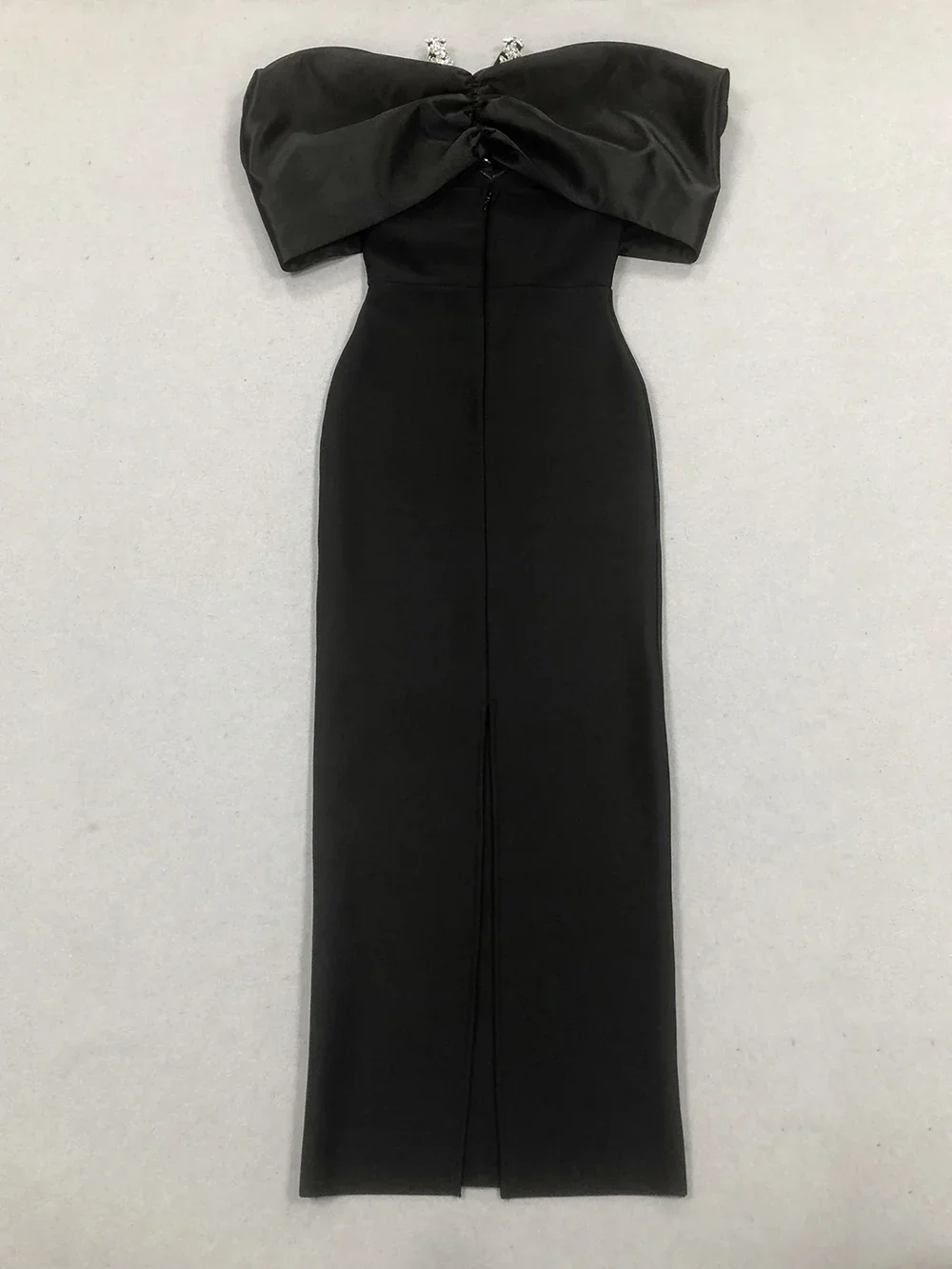 Sexy Off Shoulder Diamond Elegant Celebrity Evening Cocktail Tight Bandage Long Dress Women'S Spaghetti Strap Party Gowns - Image 6