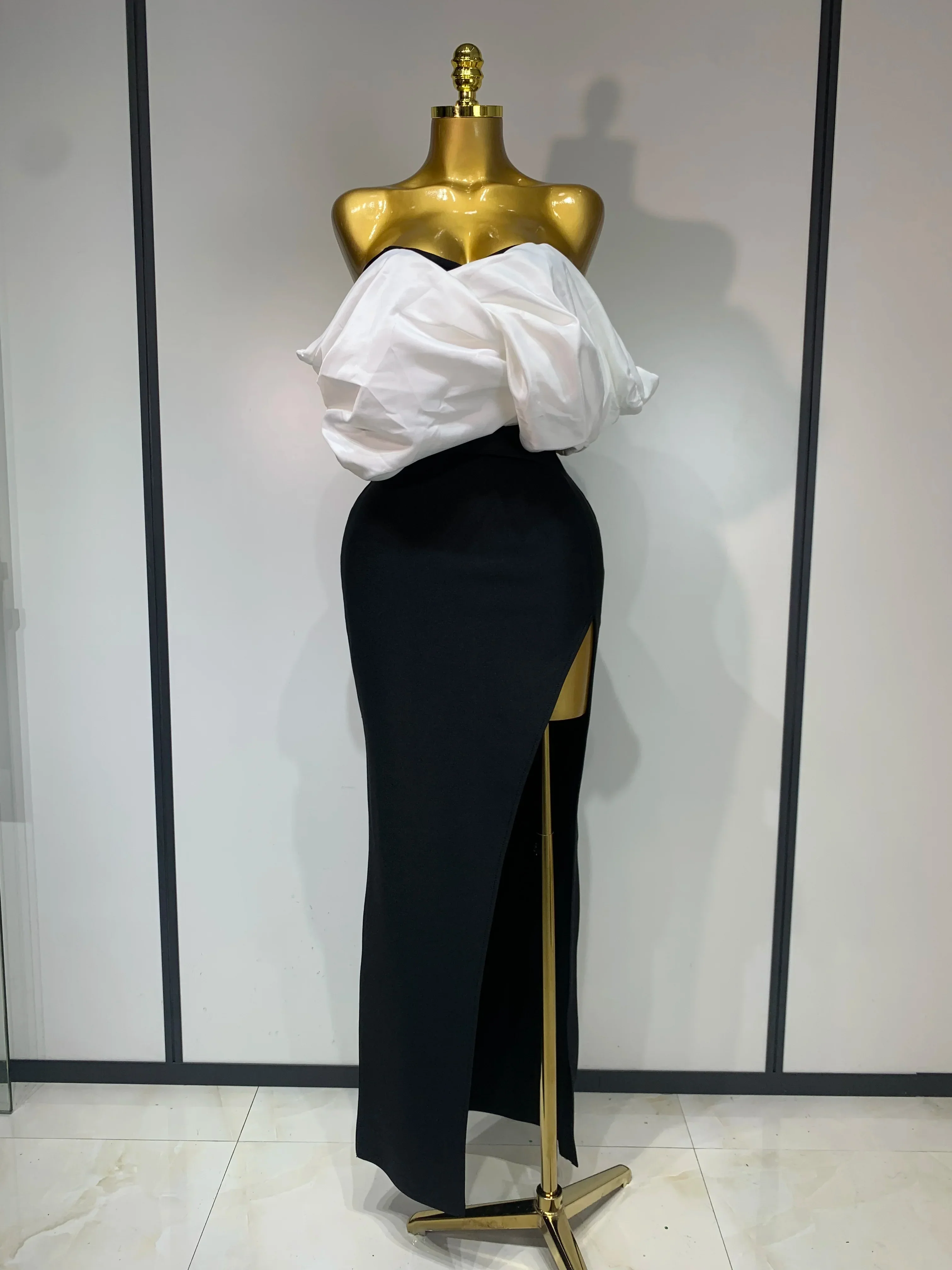 Sexy Off Shoulder Satin Patchwork Ruched Bodycon Bandage Maxi Dresses Women Elegant Celebrity Evening Party Birthday Dresses