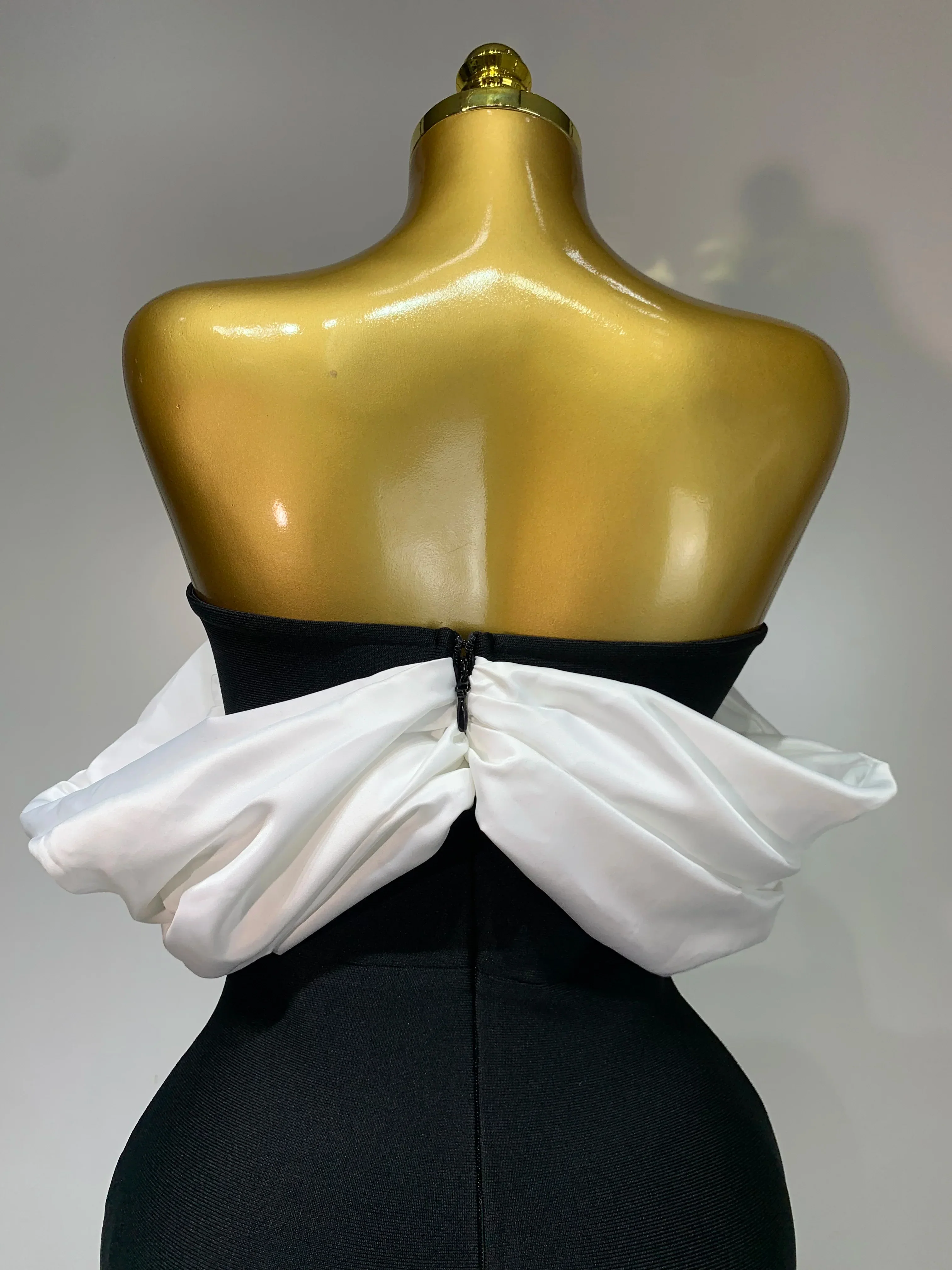 Sexy Off Shoulder Satin Patchwork Ruched Bodycon Bandage Maxi Dresses Women Elegant Celebrity Evening Party Birthday Dresses - Image 6