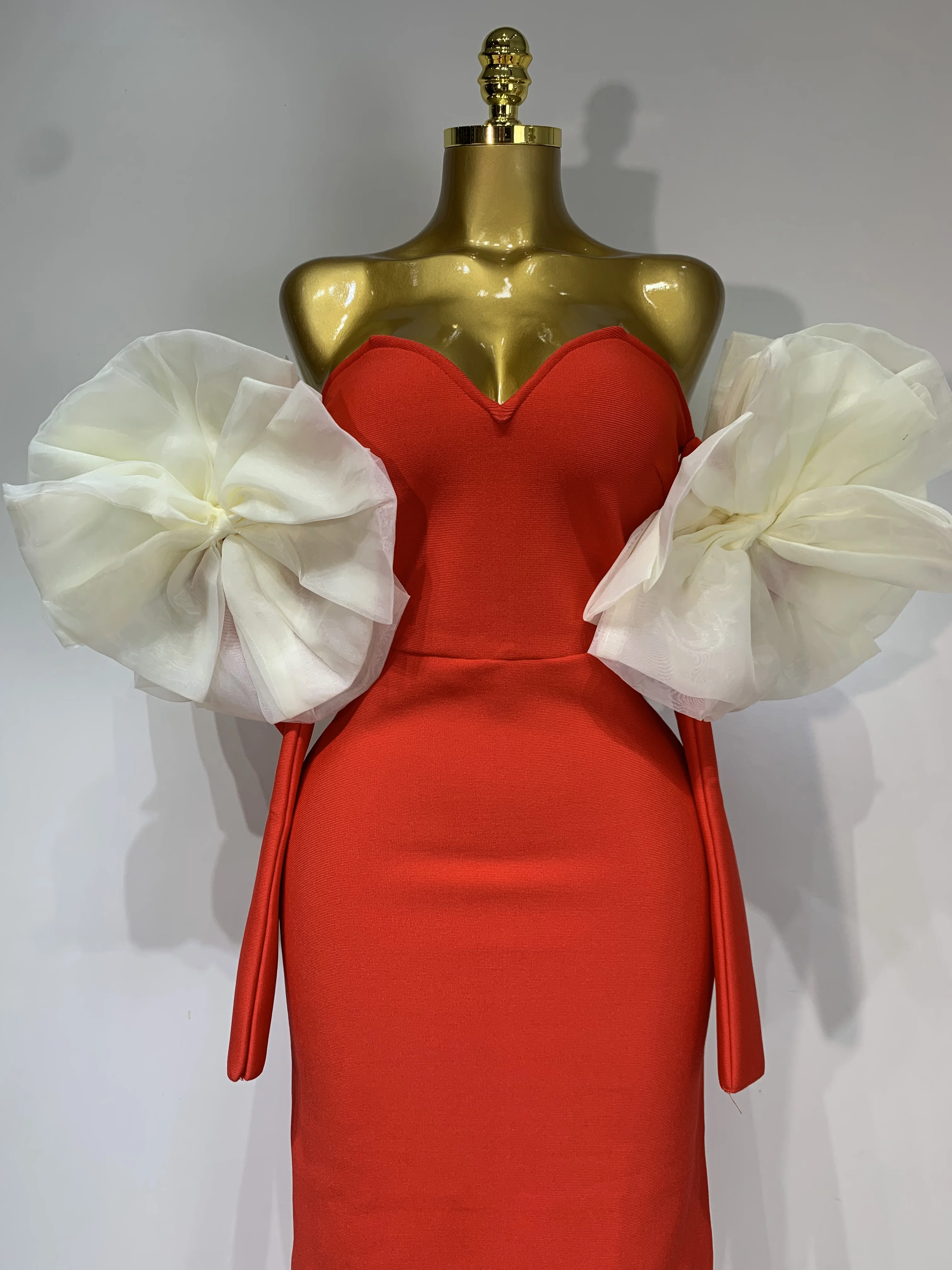 Sexy Off Shoulder Women Red Bodycon Bandage Dress Long Sleeved Celebrity Elegant Backless Dress Luxury Birthday Dresses - Image 5