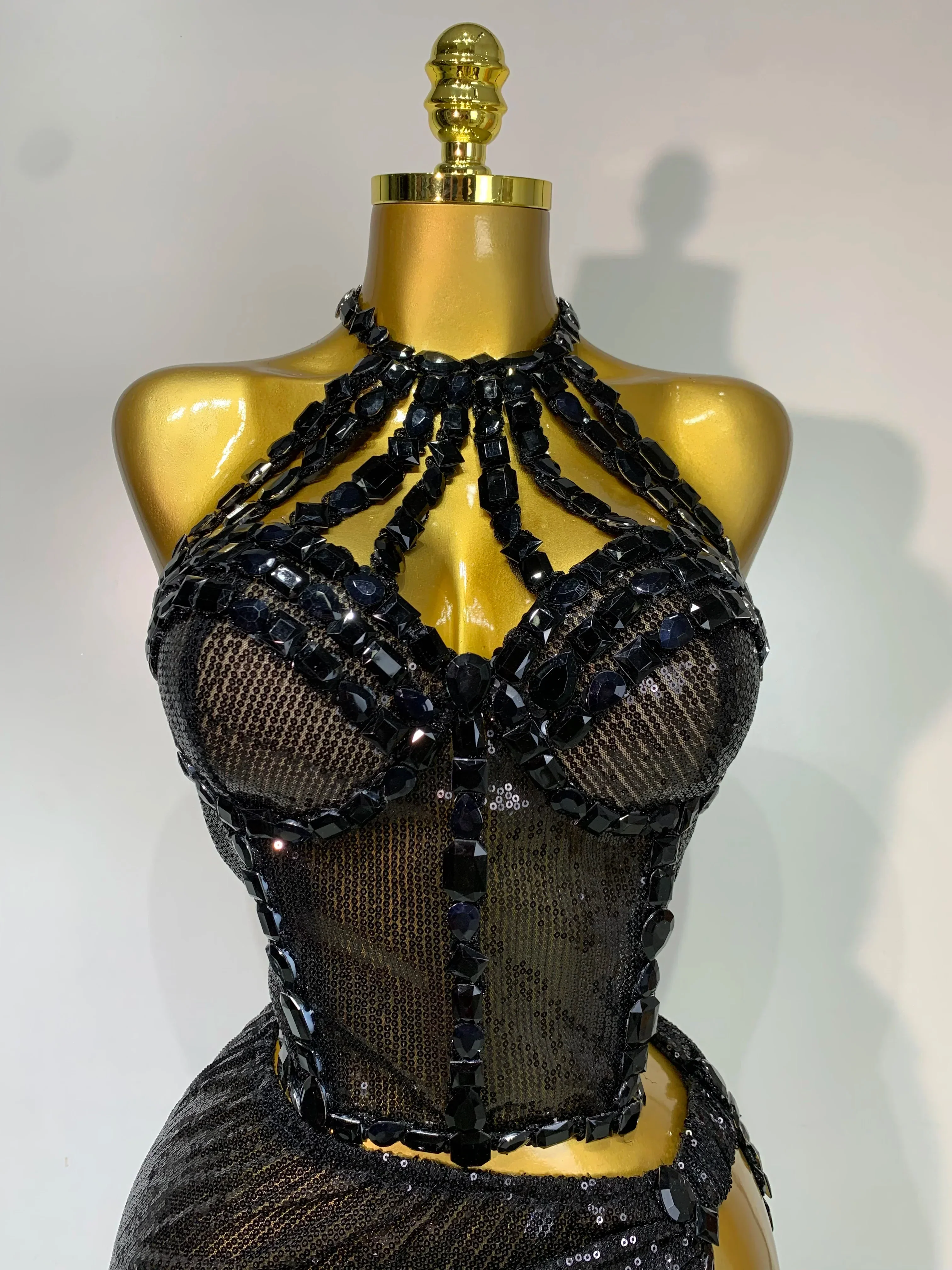 Sexy Shiny Diamond Two Piece Set  Women Evening Celebrate Festival Luxury Birthday Party Nightclub Singer Stage costume - Image 5