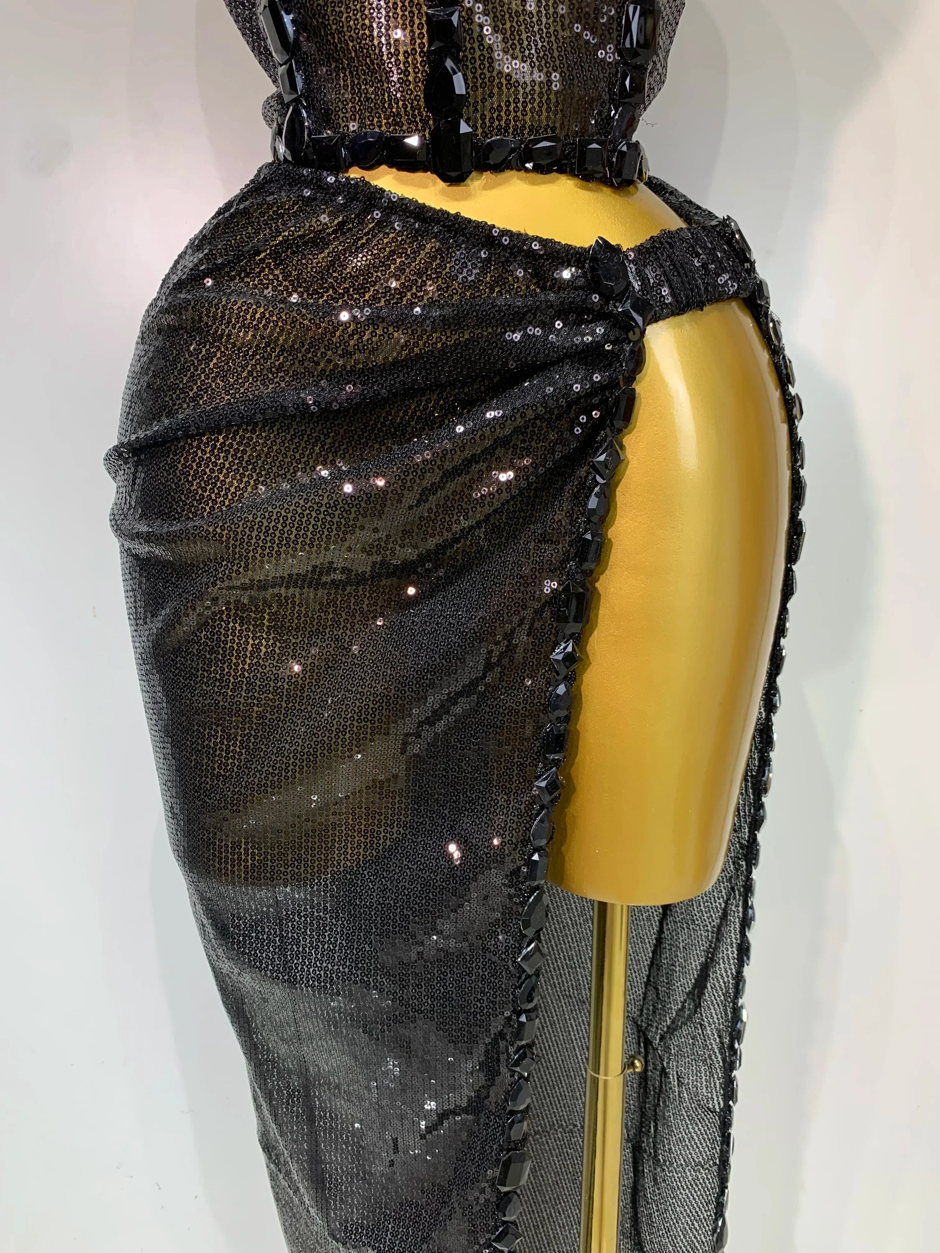 Sexy Shiny Diamond Two Piece Set  Women Evening Celebrate Festival Luxury Birthday Party Nightclub Singer Stage costume - Image 6