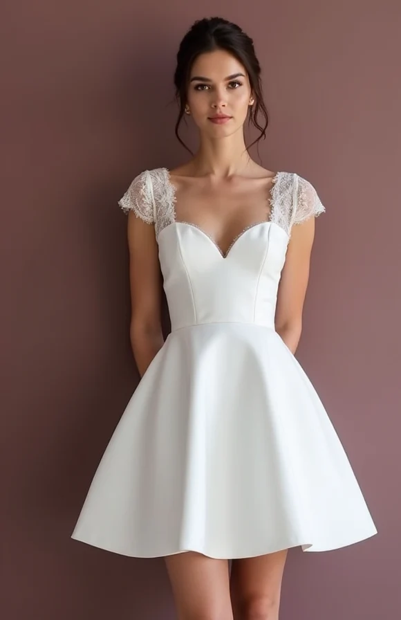 Sexy Short Wedding Dress and Mini Dress with a Backless Design for a Bold Look - Image 2