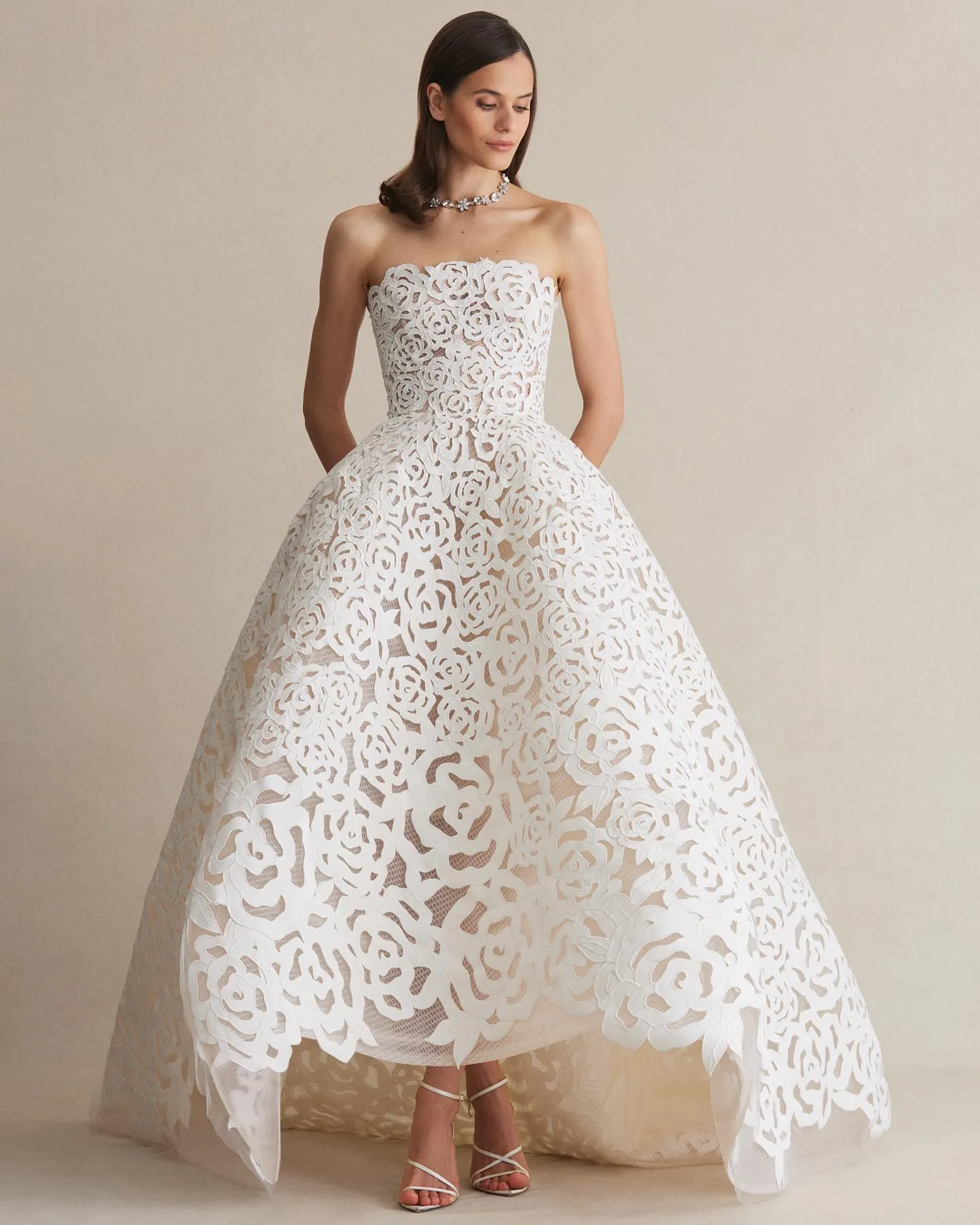 Sexy Strapless Full Lace A Line Wedding Dresses Vestido de noiva Modern Bridal Gowns Corset Back Robe de mariage