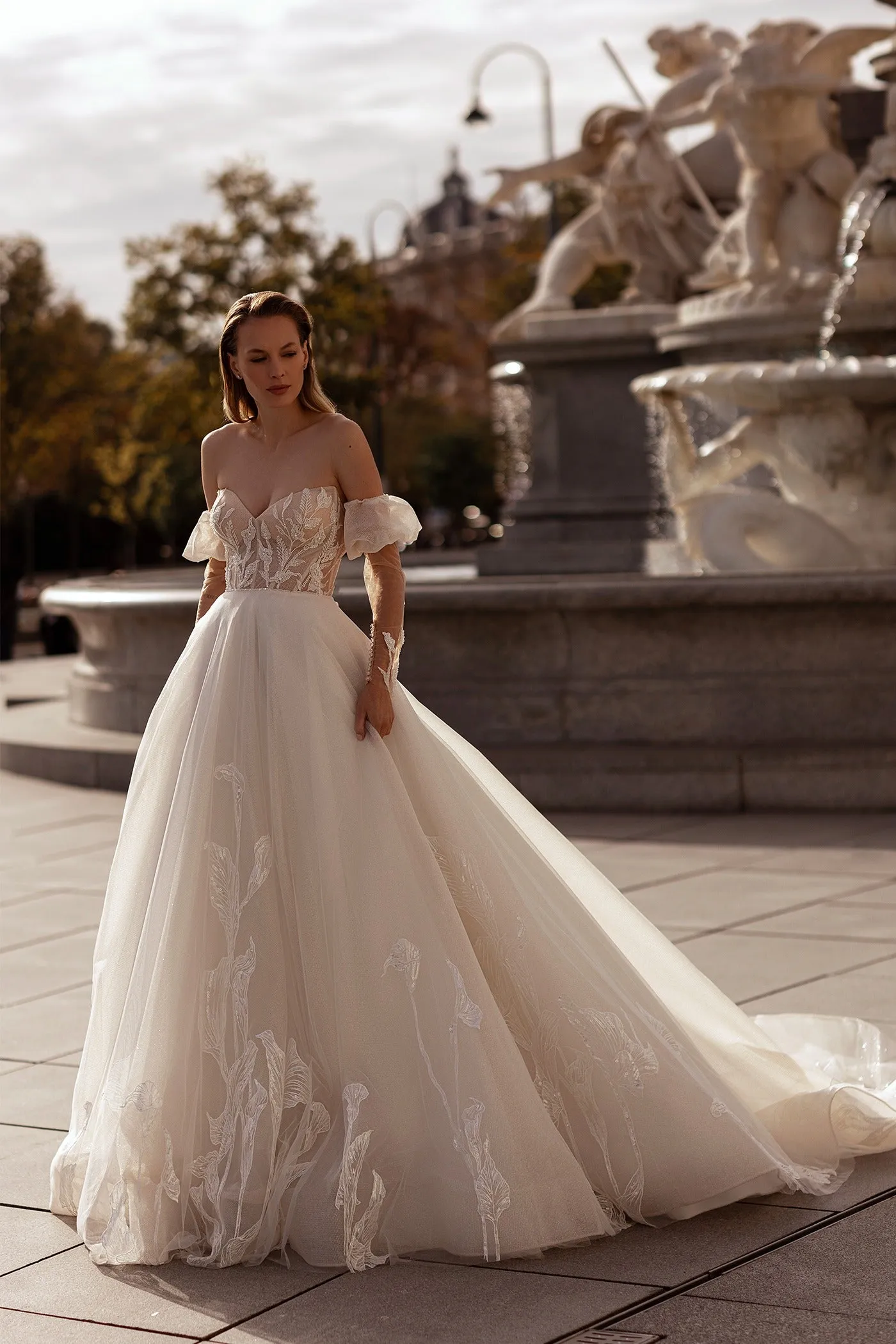 Vintage Romance Vestido De Novia Wedding Dress Modern Gown Mermaid Bow Court Train Dress Satin Princess - Image 4