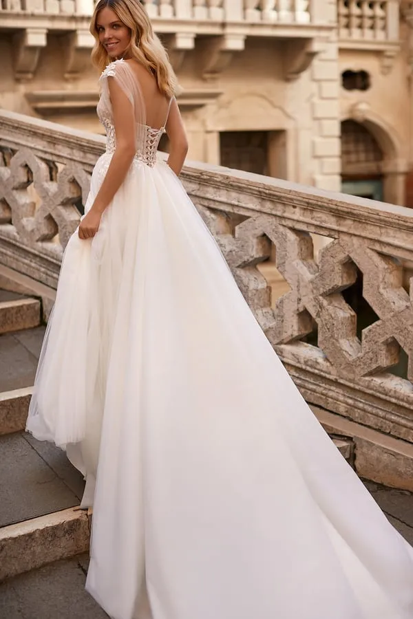 Sexy Sweetheart Collar Off The Shoulder Back Lace Up Tulle A Line Wedding Dress For Women Bride Gown vestidos de Customized - Image 2