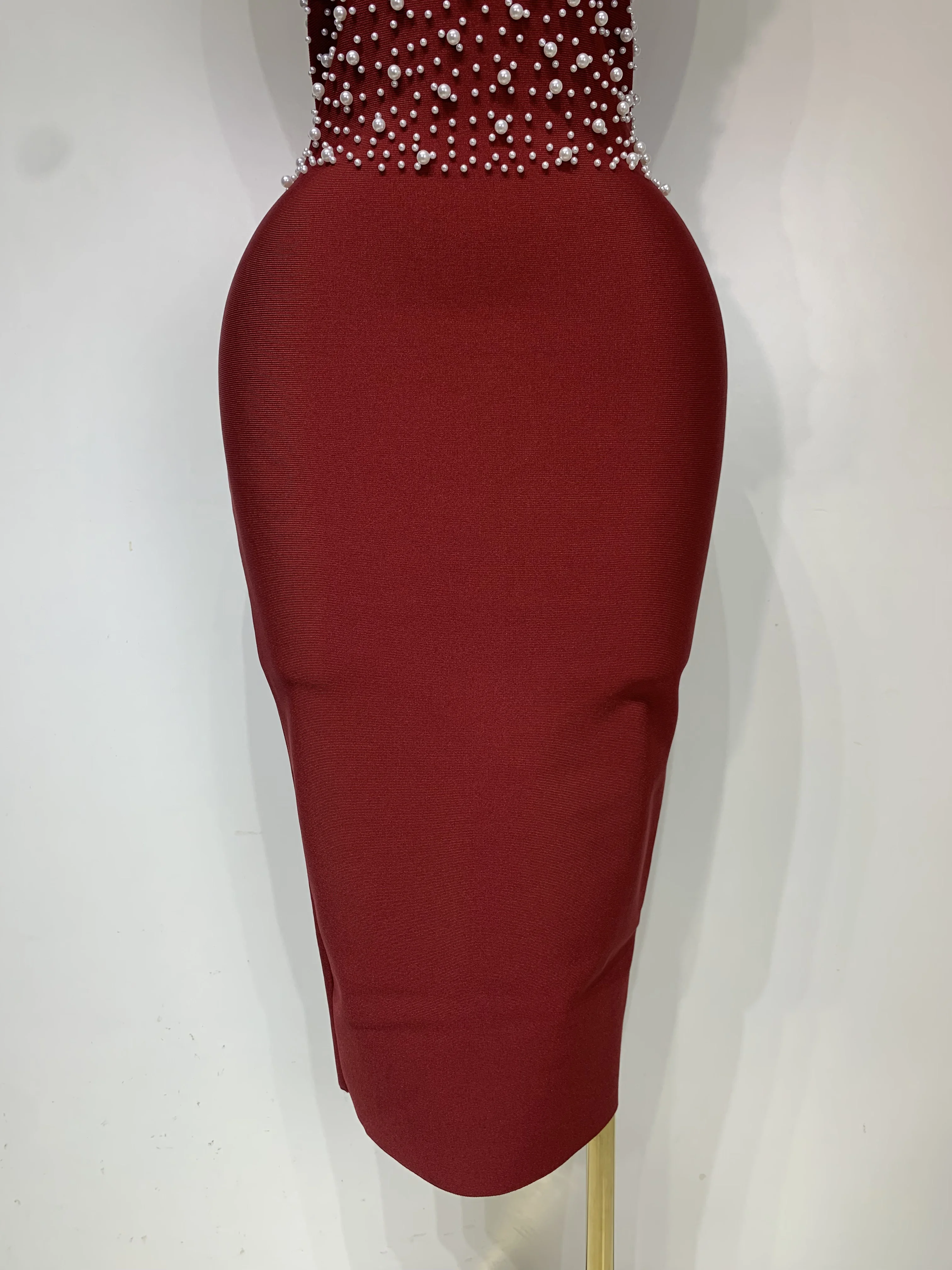 Sexy V-neck Black Red Bodycon Bandage Dress Women Celebrity Evening Prom Club Elegant Birthday Party Nightclub Dresses - Image 6