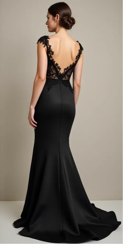 Black Wedding Dress | Elegant Gothic Bridal Gown for a Timeless Dark Aesthetic - Image 3