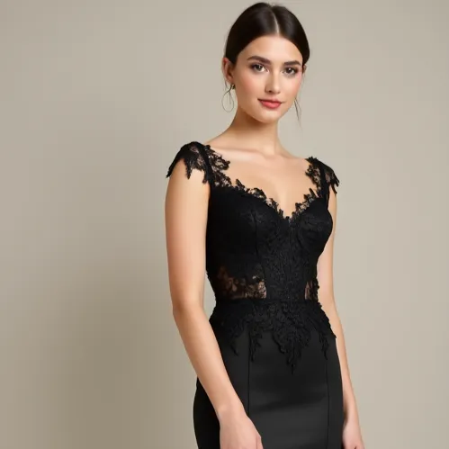 Black Wedding Dress | Elegant Gothic Bridal Gown for a Timeless Dark Aesthetic - Image 4