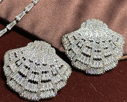 Shell AAA Zircon Bridal Earrings CZ Cubic Zirconia Wedding Earring For Brides Accessories Women Party Dinner Dress Jewelry - Image 5