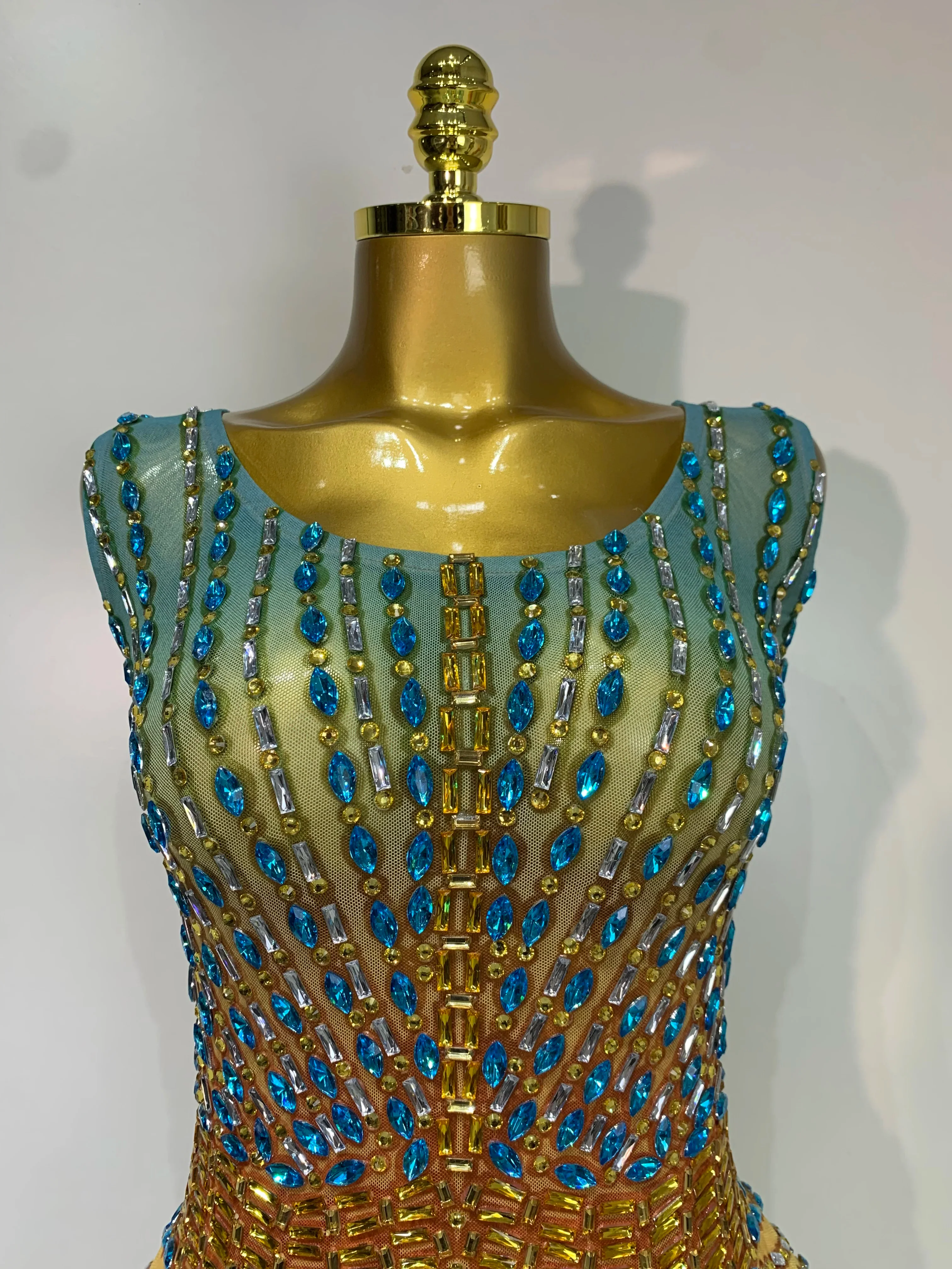 Shining Rhinestones Bodysuit Women's Birthday Celebrate Evening Party Outfit DS Bar Show Wear Singer Dancer Performance Costume - Image 5